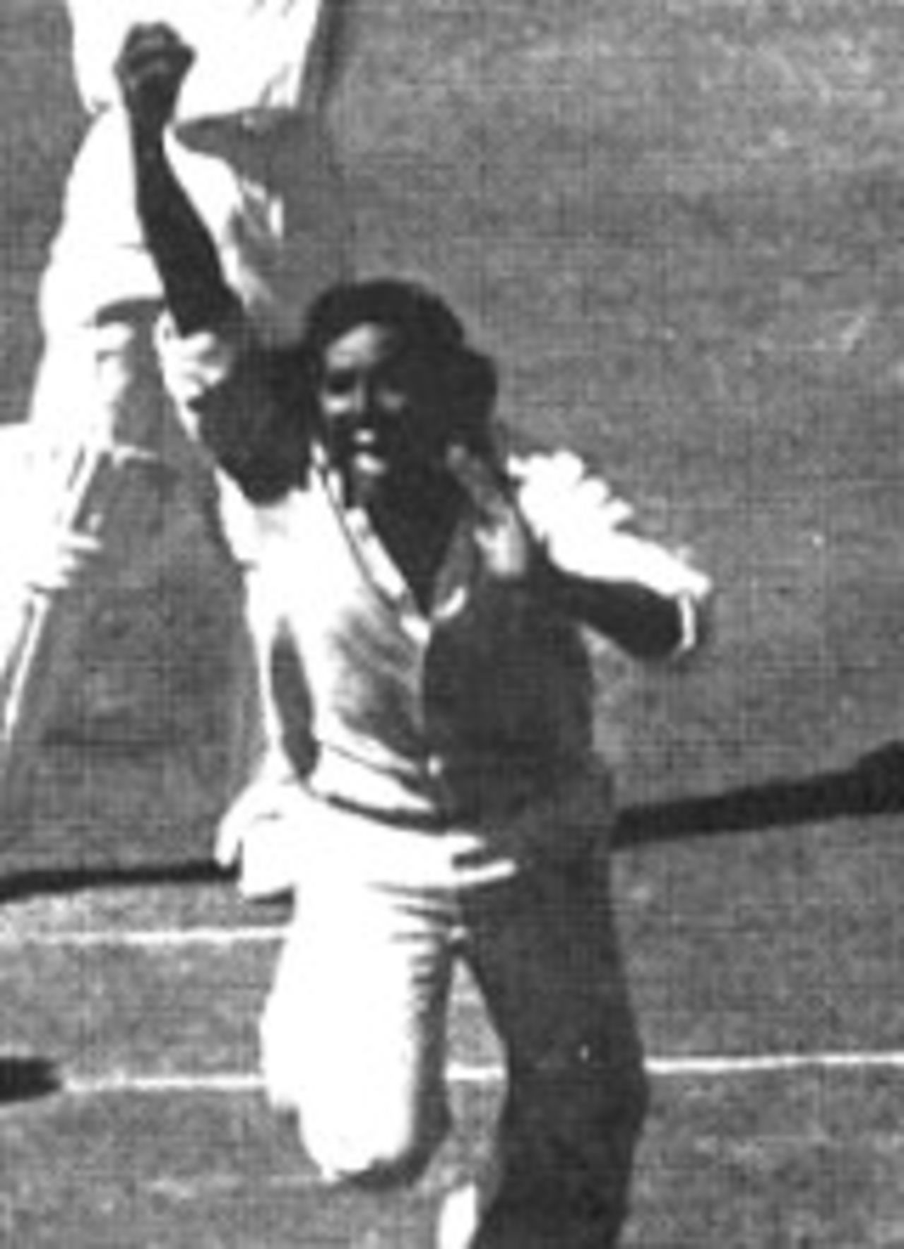 Yajurvindra Singh celebrates a catch against England in the late 1970s