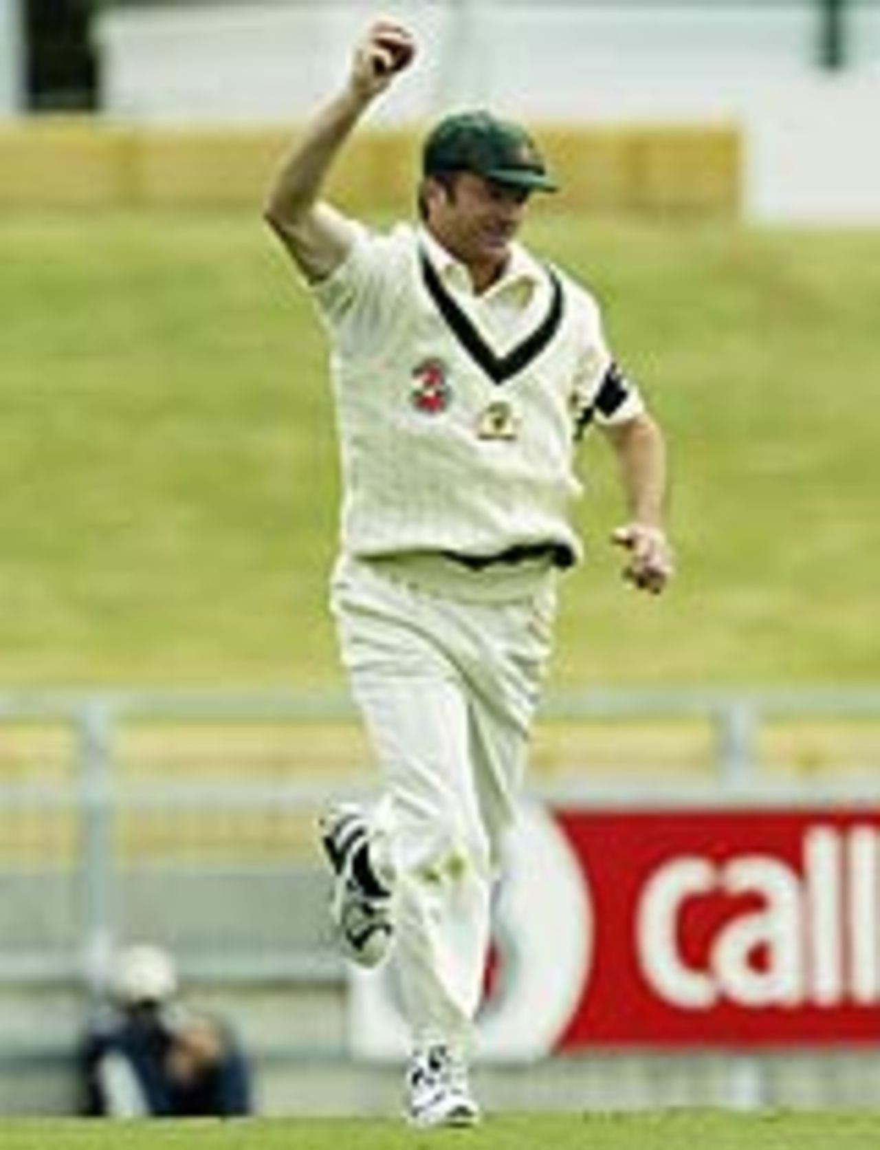 Steve Waugh catches Ray Price to complete Australia's 175-run victory, Australia v Zimbabwe, 1st Test, Perth, October 13, 2003