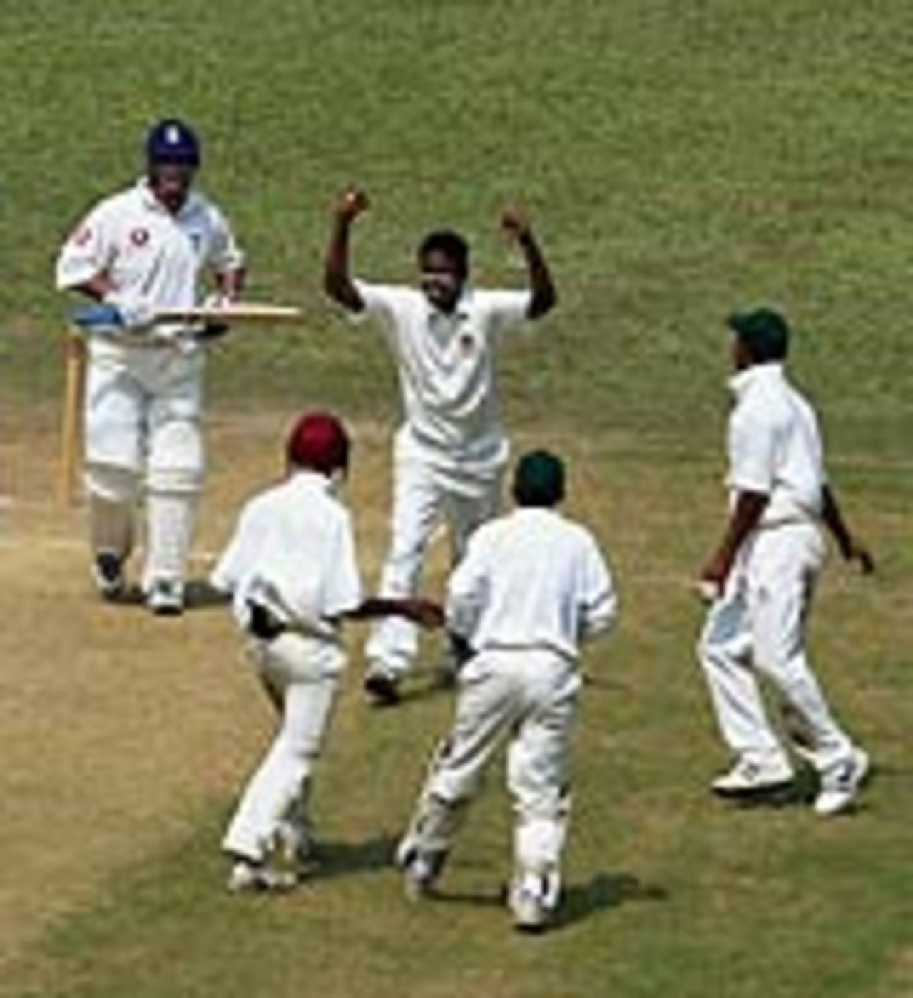 Graham Thorpe departs for a fourth-ball duck, Bangladesh Board XII v England XII, Dhaka, October 12, 2003