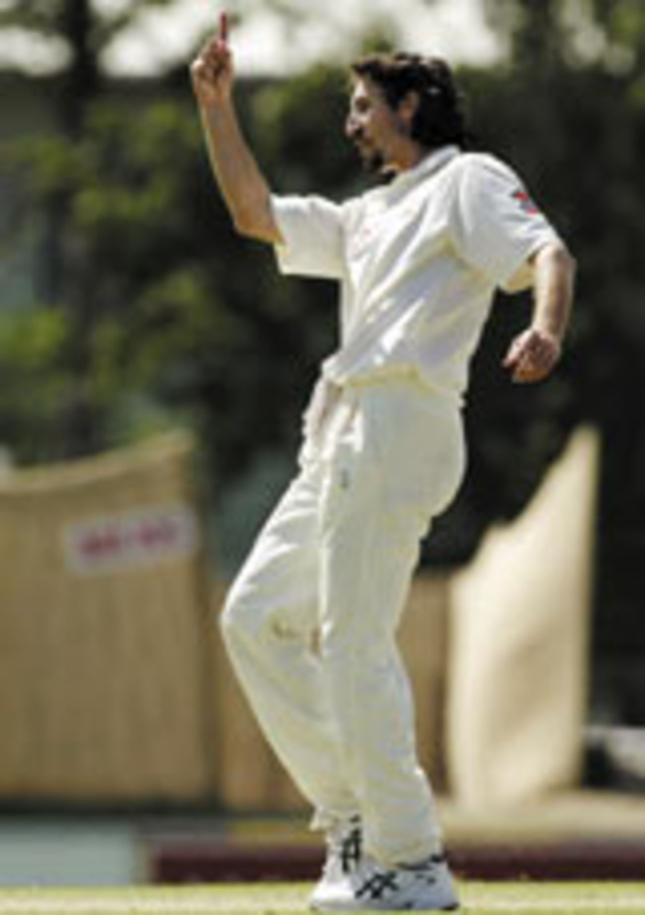 Jason Gillespie celebrates after taking a wicket against Bangladesh, Australia v Bangladesh, 2nd Test, Cairns, 4th day, July 28, 2003