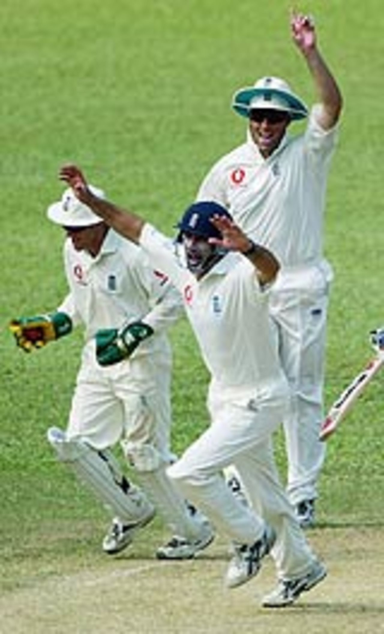 England appeal in vain as they press for victory on the final day of their tour match in Dhaka , England v Bangladesh Board XII, Dhaka, October 14, 2003