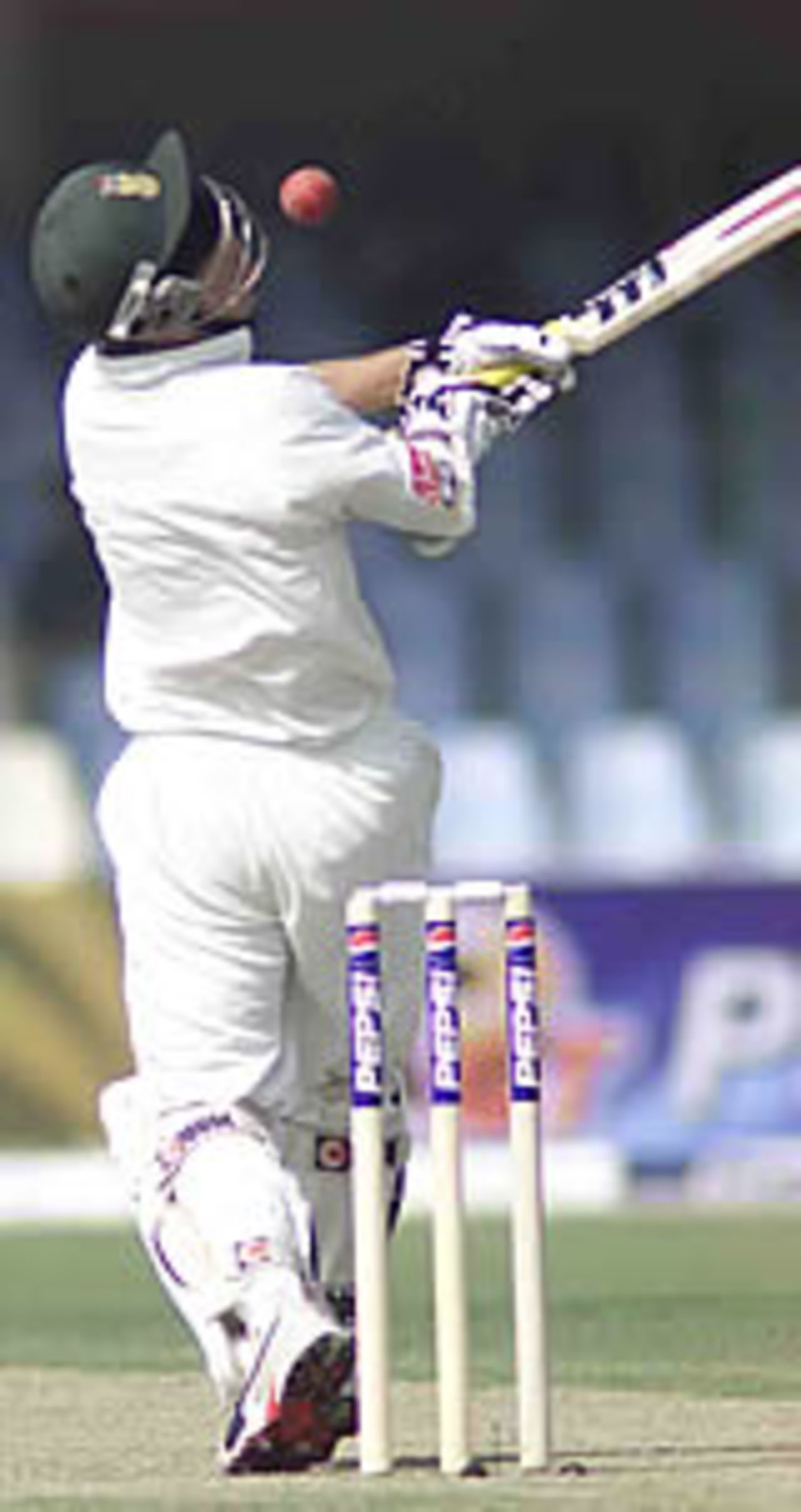 Gary Kirsten being struck by a Shoaib Akhtar bouncer, Pakistan v South Africa, Day 1, 1st Test, Lahore, October 17, 2003.