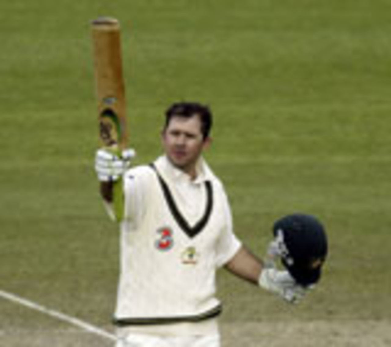 Ricky Ponting celebrates century, Aus v Zim, 2nd Test, Sydney, October 18, 2003