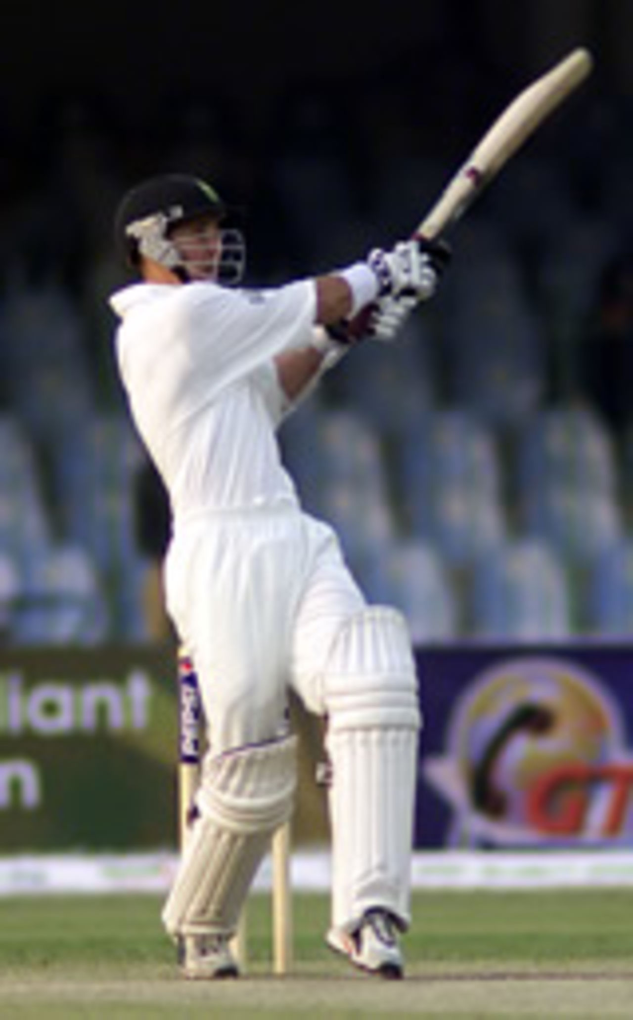 Herschelle Gibbs pulls a short ball during his 56*, Pakistan v South Africa, Day 3, 1st Test, Lahore, October 19, 2003.