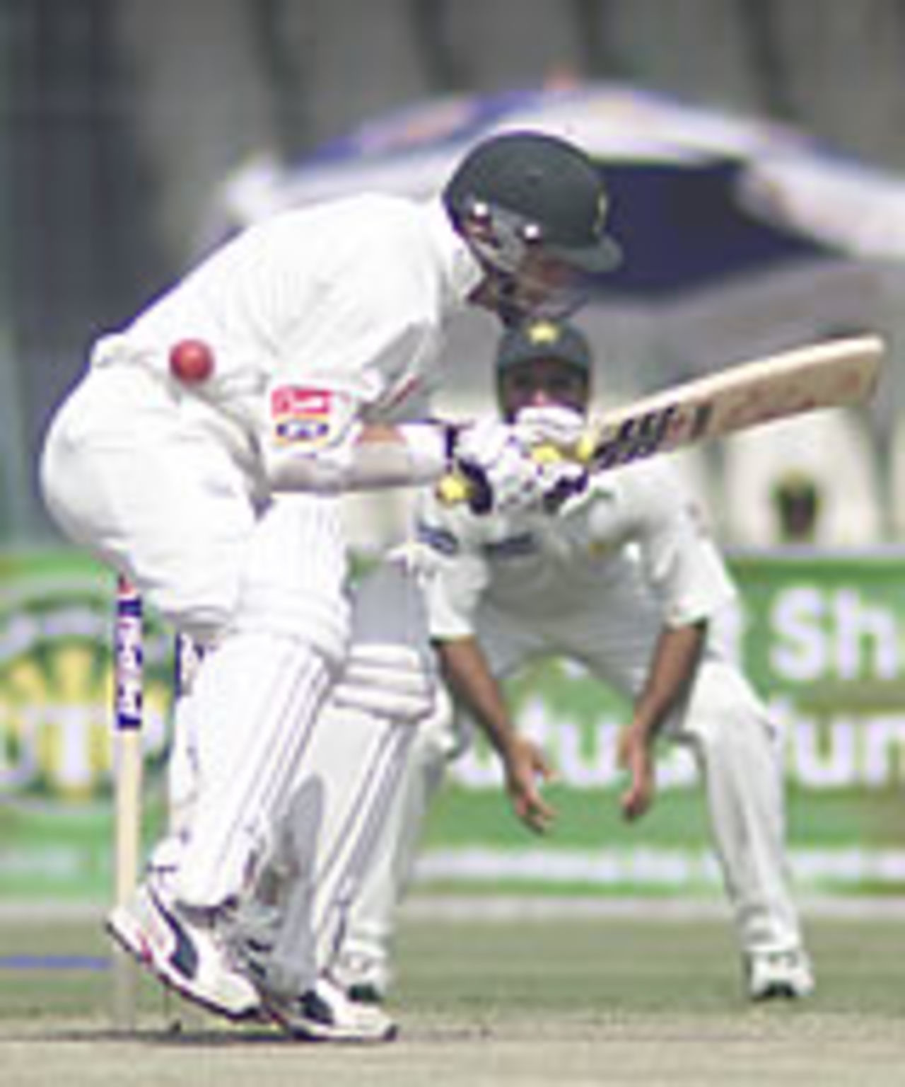 Gary Kirsten struck during his plucky 46-run innings, Pakistan v South Africa, Day 4, 1st Test, Lahore, October 20, 2003.