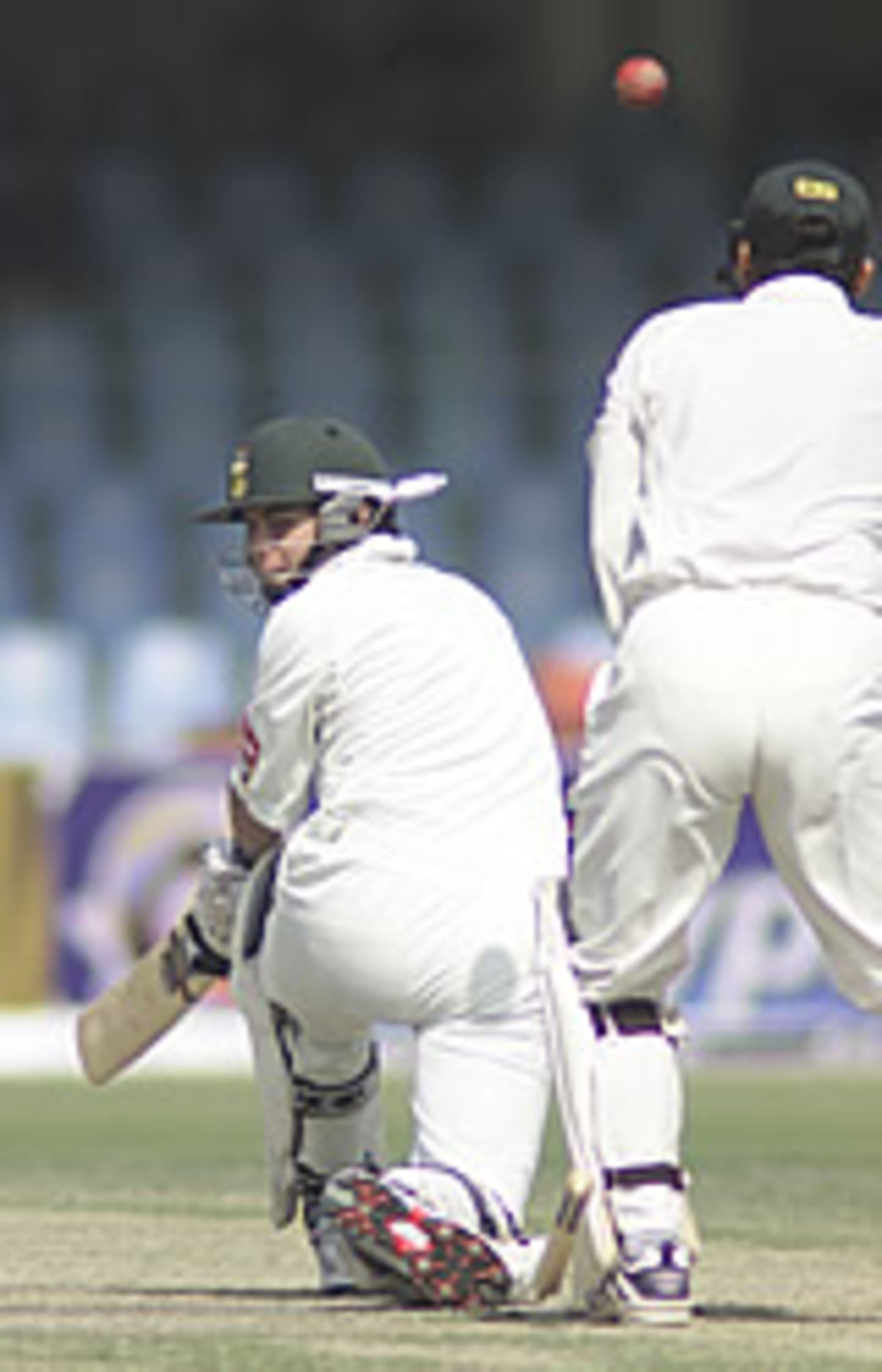 Neil McKenzie bowled round his legs by Danish Kaneria, Pakistan v South Africa, Day 4, 1st Test, Lahore, October 20, 2003.