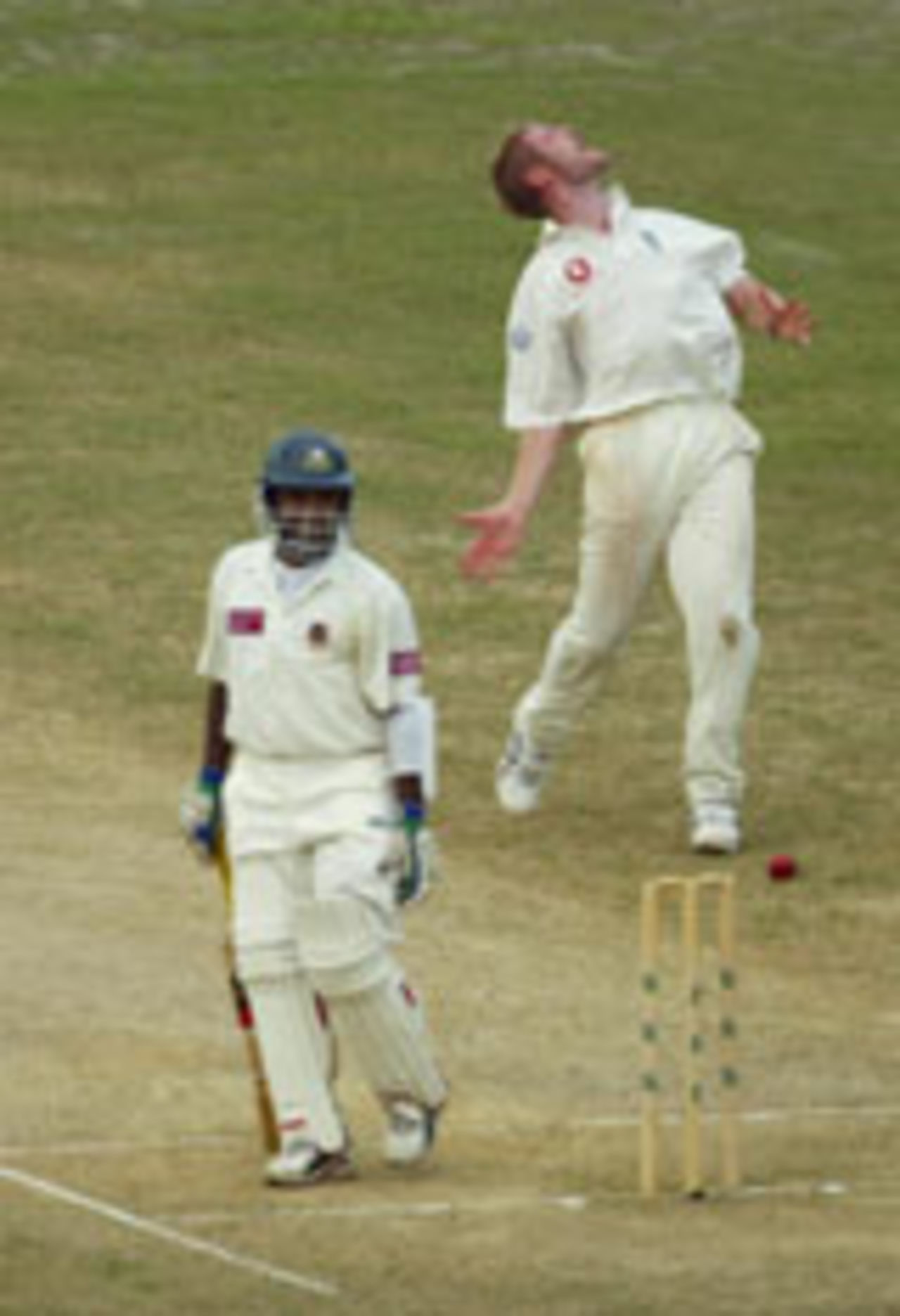 Matthew Hoggard celebrates Javed Omar's wicket, Bangladesh v England, 1st Test, Dhaka, October 24, 2003