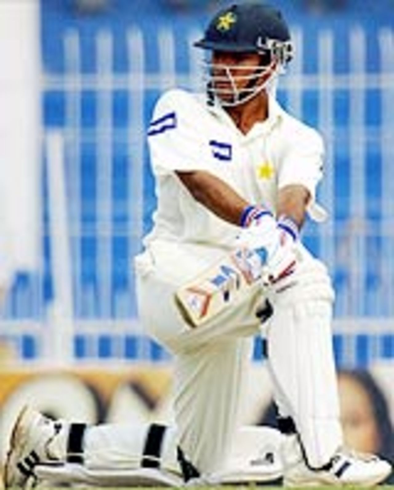 Imran Farhat sweeps, Pakistan v South Africa, 2nd Test, Faisalabad, October 25, 2003