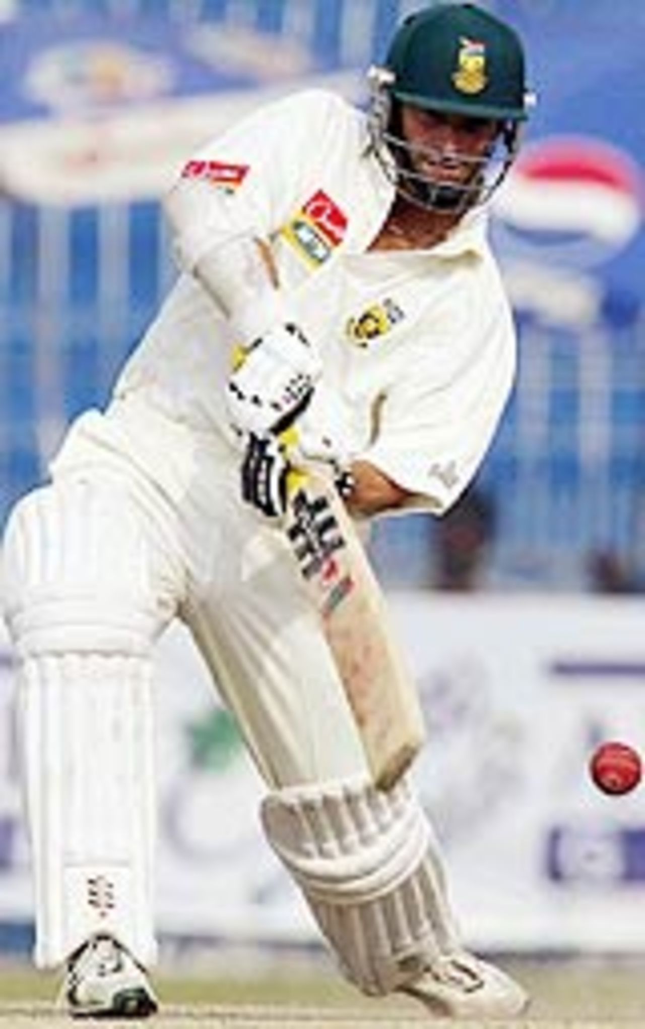 Gary Kirsten drives en-route to his century, Pakistan v South Africa, Day 4, 2nd Test, Faisalabad, October 27, 2003.