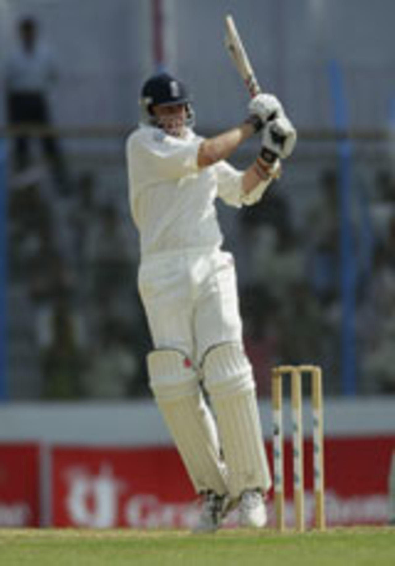 Rikki Clarke batting, Bangladesh v England, 2nd Test, Chittagong, October 29, 2003