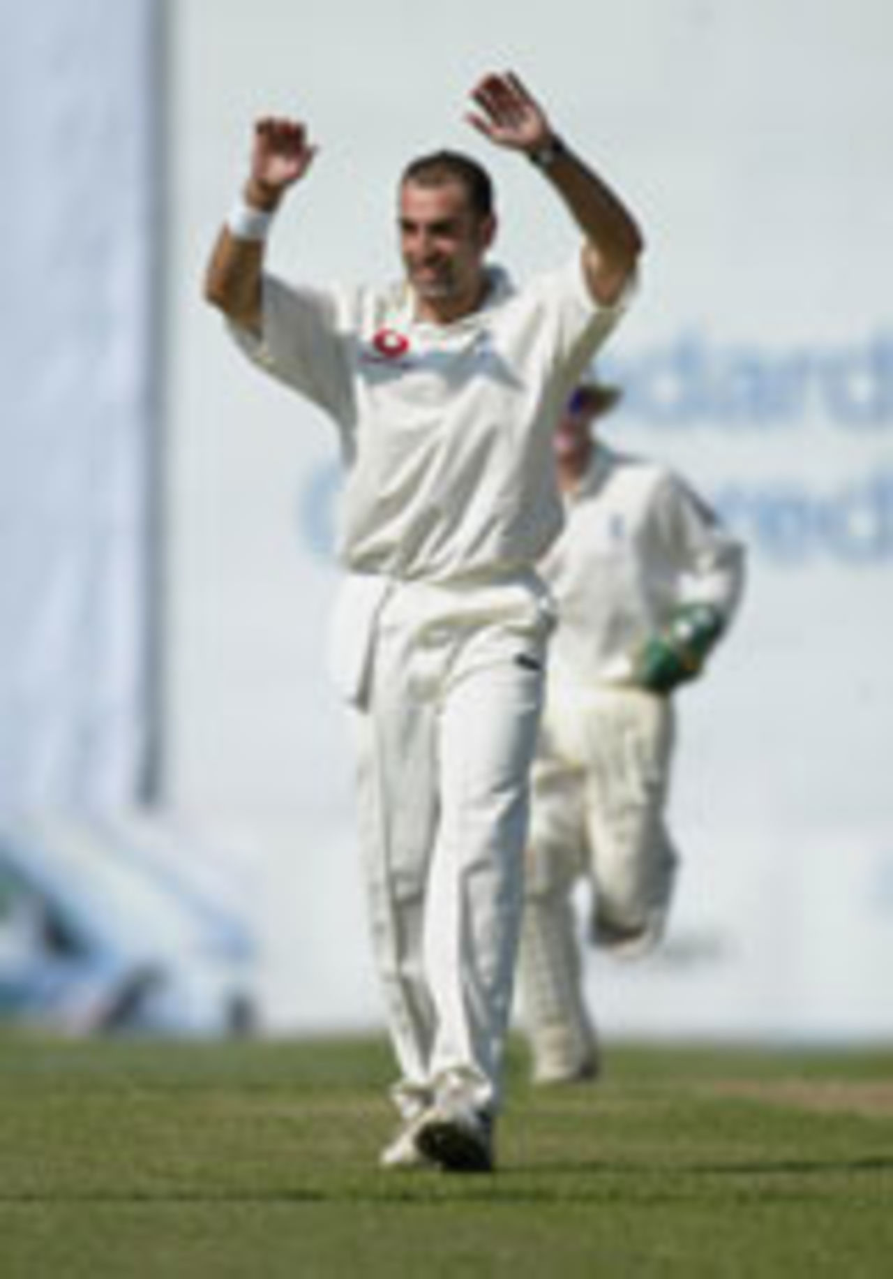 Richard Johnson celebrates the wicket of Javed Omar, Bangladesh v England, 2nd Test, Chittagong, October 30, 2003