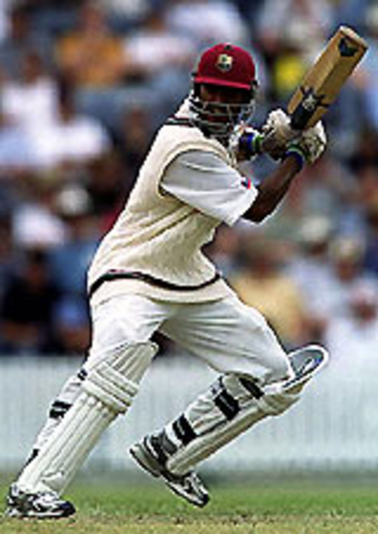 Daren Ganga drives during his knock of 97, Prime Minister's XI v West Indies, Canberra, December 7 2000