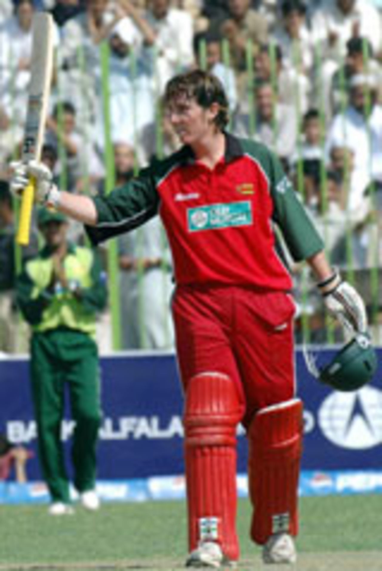 Brendan Taylor acknowledges his half-century, Zimbabwe v Pakistan, Paktel Cup, October 3 2004