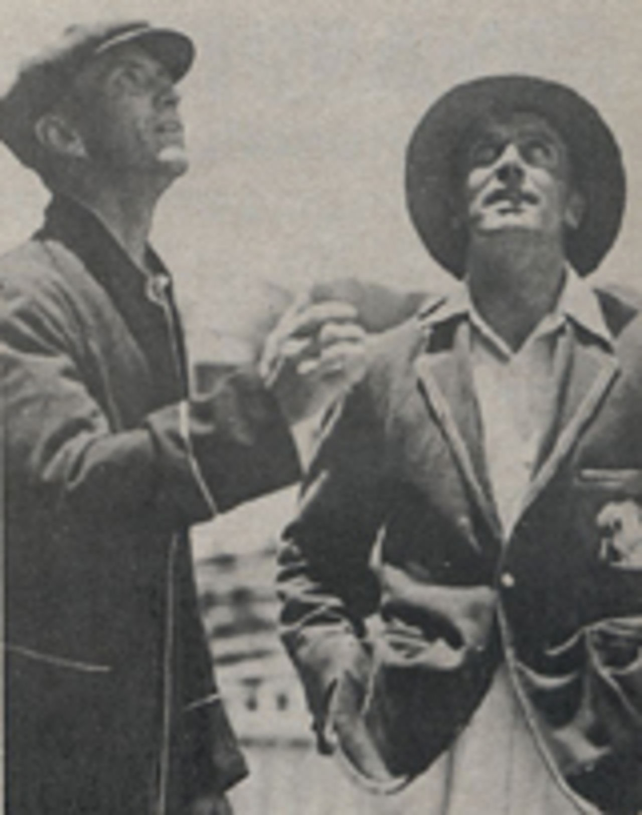 Leo O'Connor of Queensland and Arthur Gilligan, MCC's captain, toss at the Brisbane Exhibition Ground in November 1924