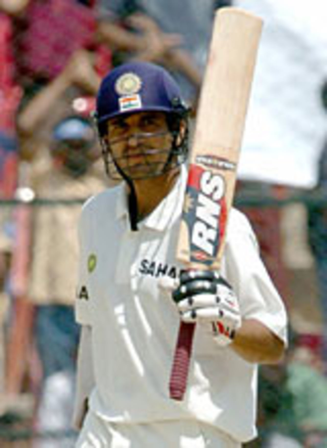 Irfan Pathan reaches his fifty, India v Australia, 1st Test, Bangalore, 5th day, October 10, 2004