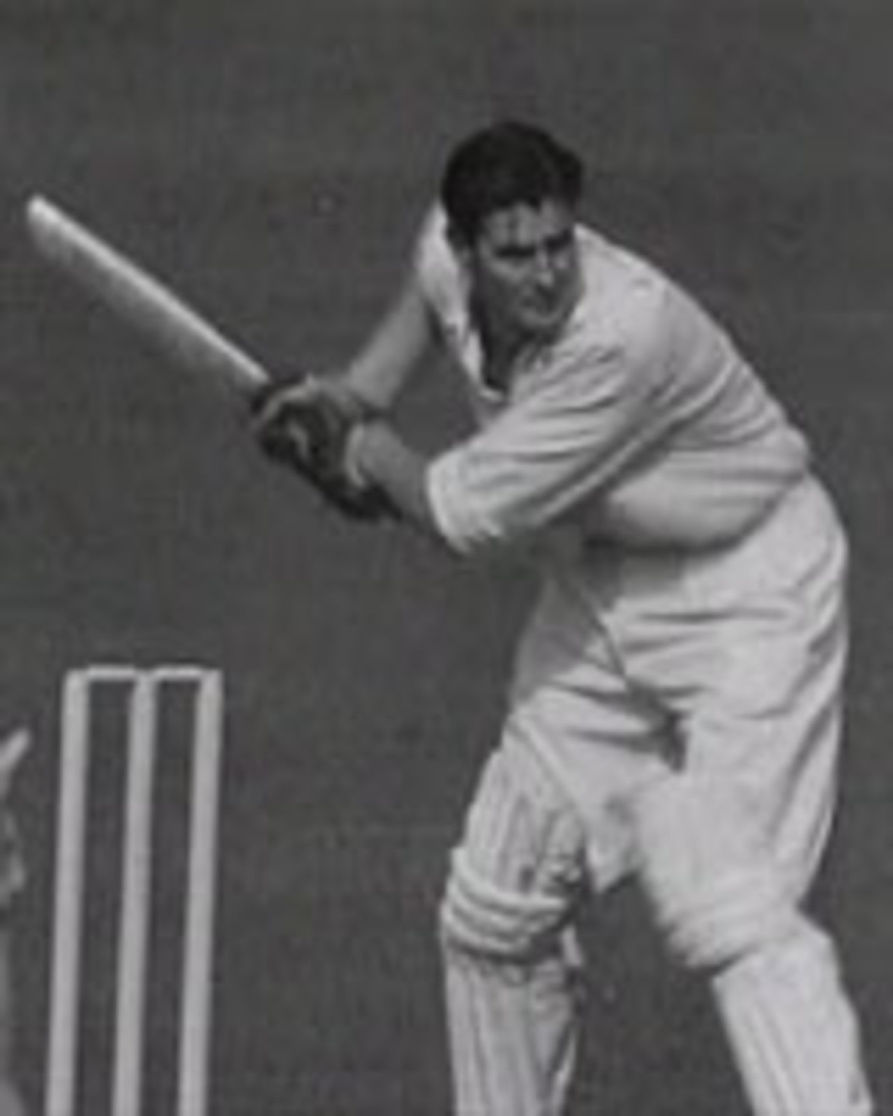 Keith Miller batting, Lord's, 1953