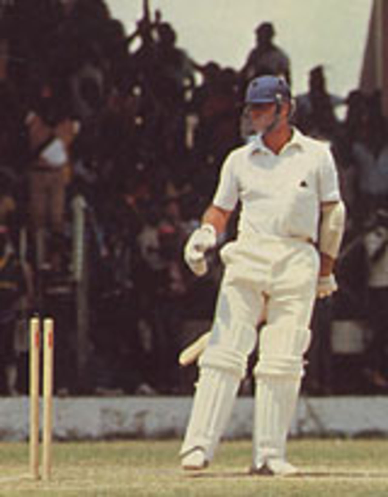 Geoff Boycott bowled by Michael Holding for 0, West Indies v England, 3rd Test, Barbados, March 14, 1981
