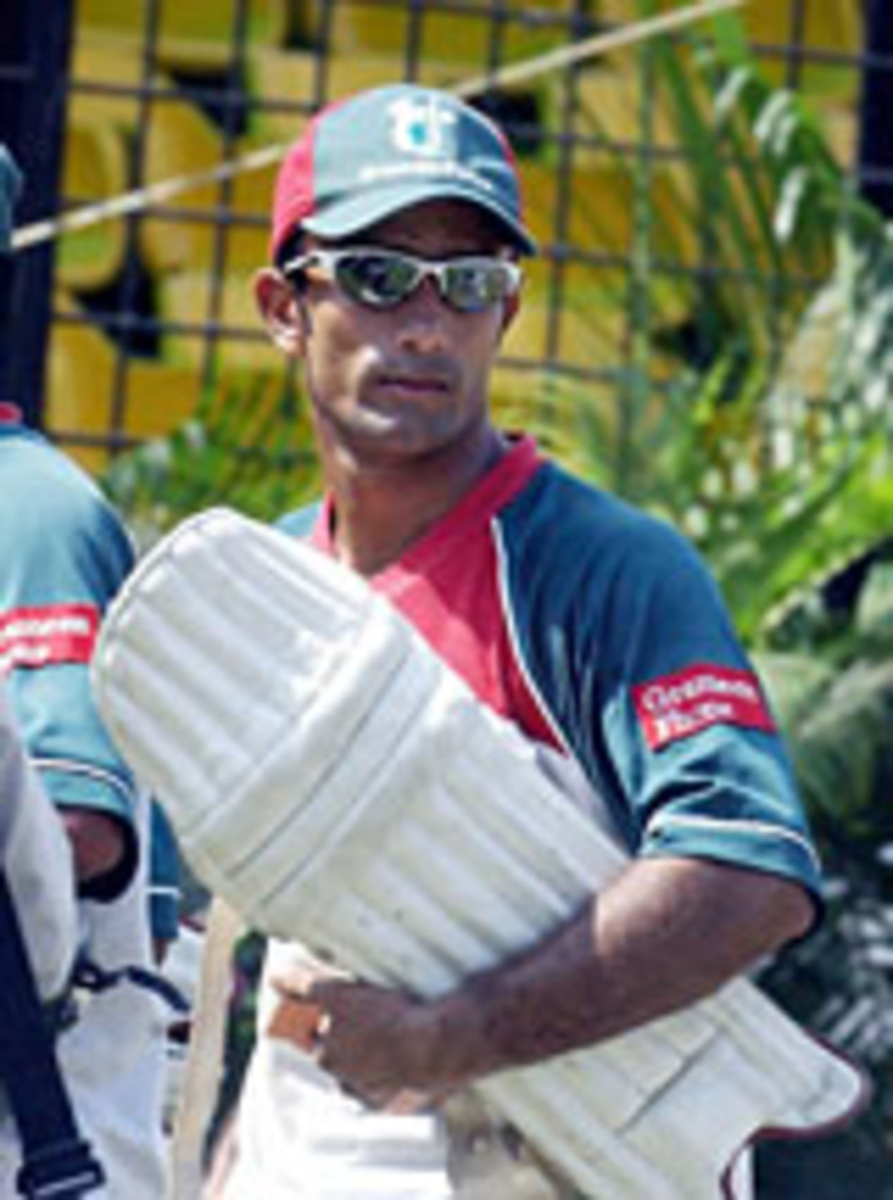 Khaled Mashud at net practice before the First Test against New Zealand
