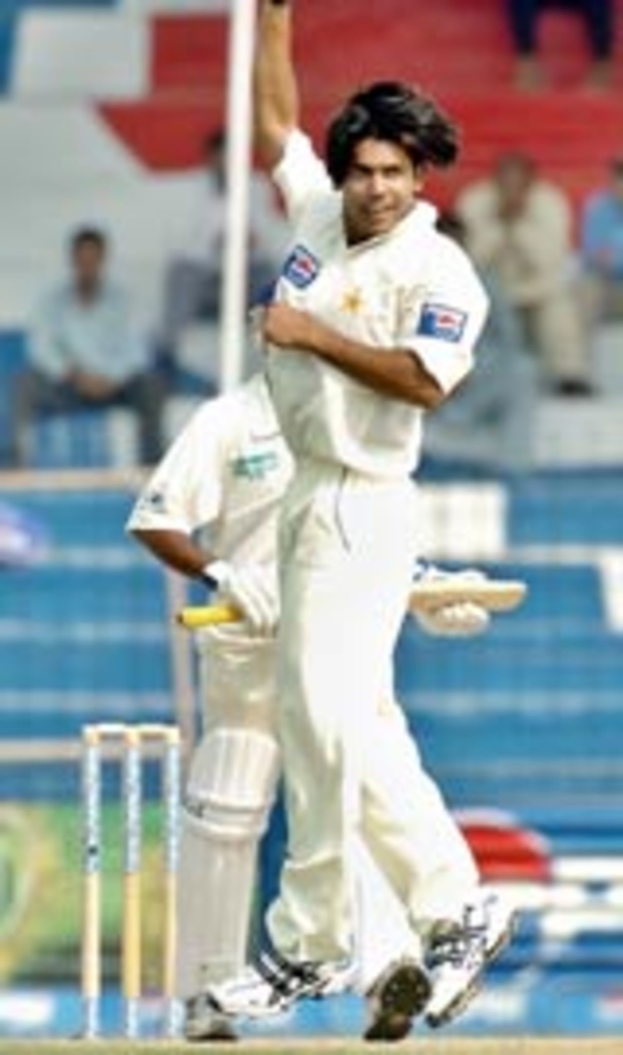 Mohammad Sami appeals successfully, Pakistan v Sri Lanka, 1st Test, Faisalabad, October 20, 2004