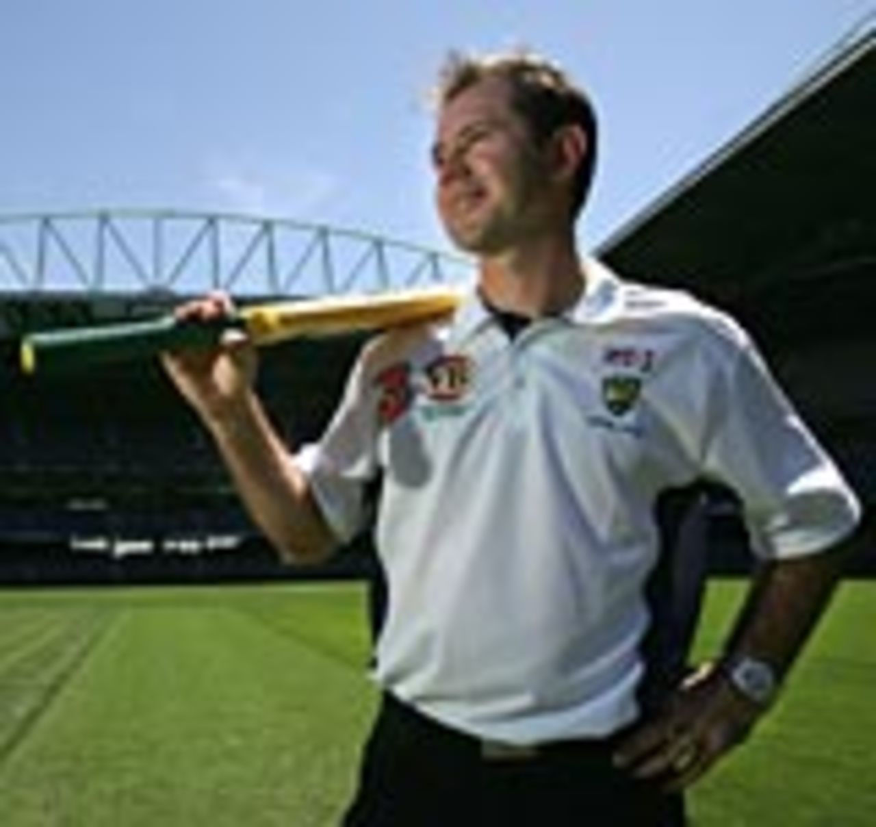 Ricky Ponting poses at the MCG, October 21, 2004