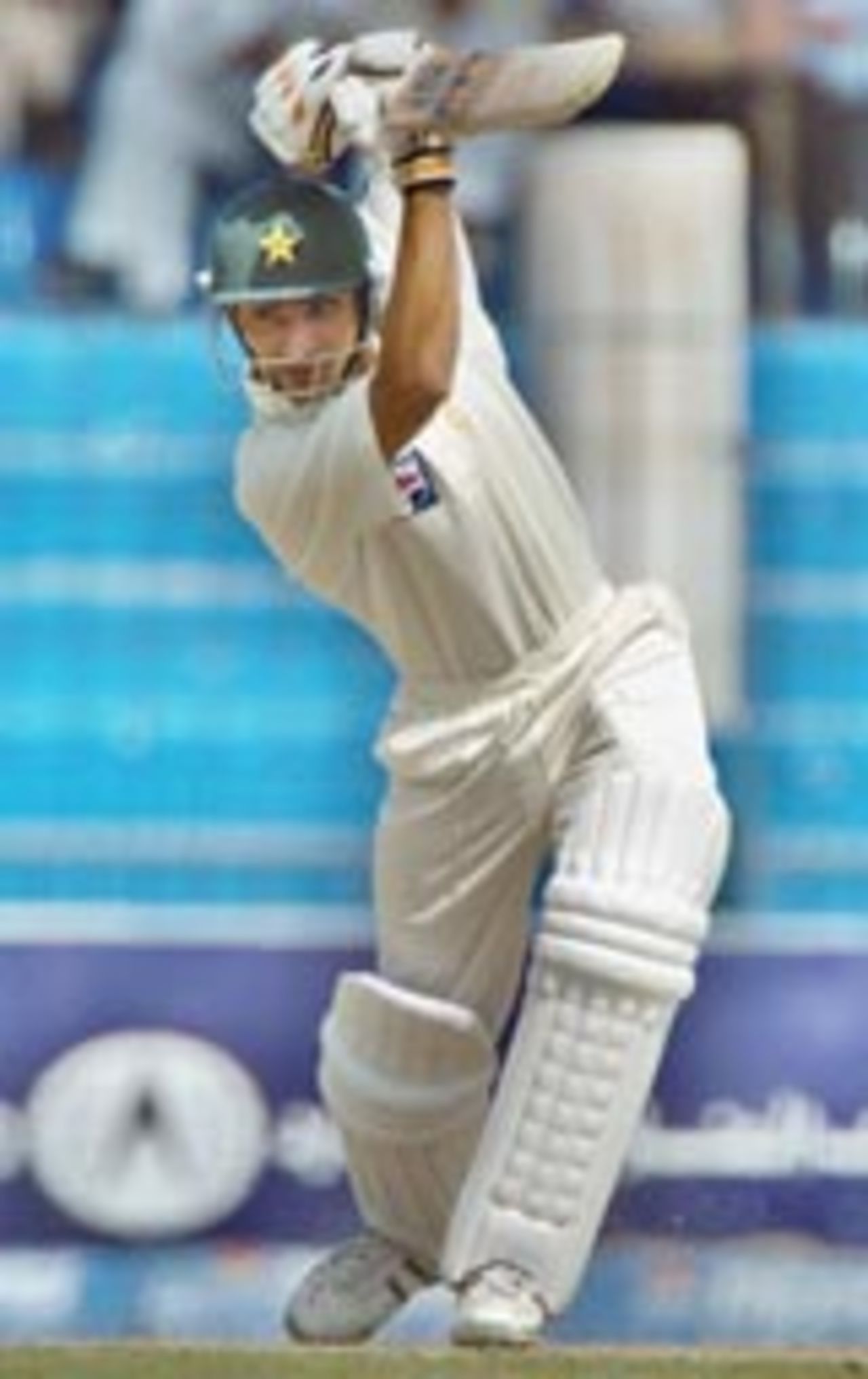 Yasir Hameed plays a classical off-drive, Pakistan v Sri Lanka, 1st Test, Faisalabad, October 21, 2004