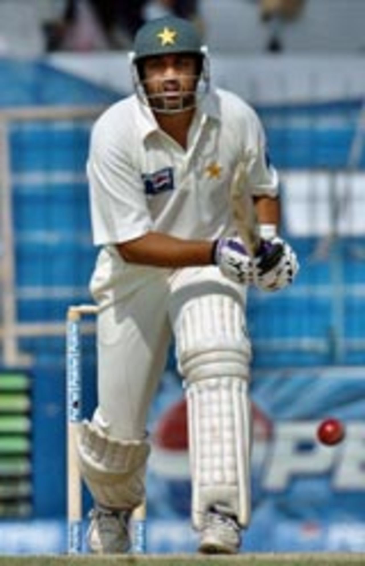 Inzamam-ul-Haq looks for a run, Pakistan v Sri Lanka, 1st Test, Faisalabad, October 21, 2004