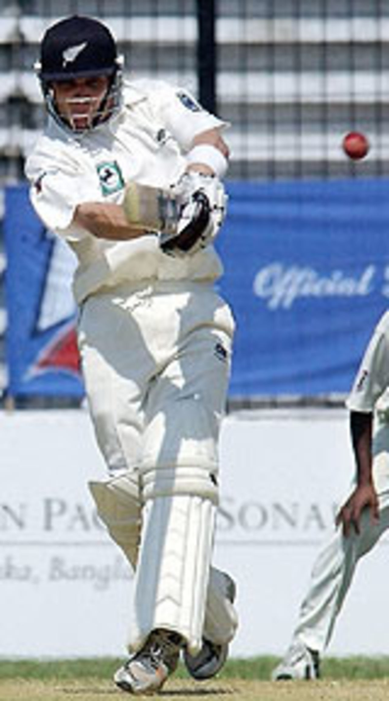 Brendon McCullum hits out, Bangladesh v New Zealand, 1st Test, Dhaka, October 21, 2004