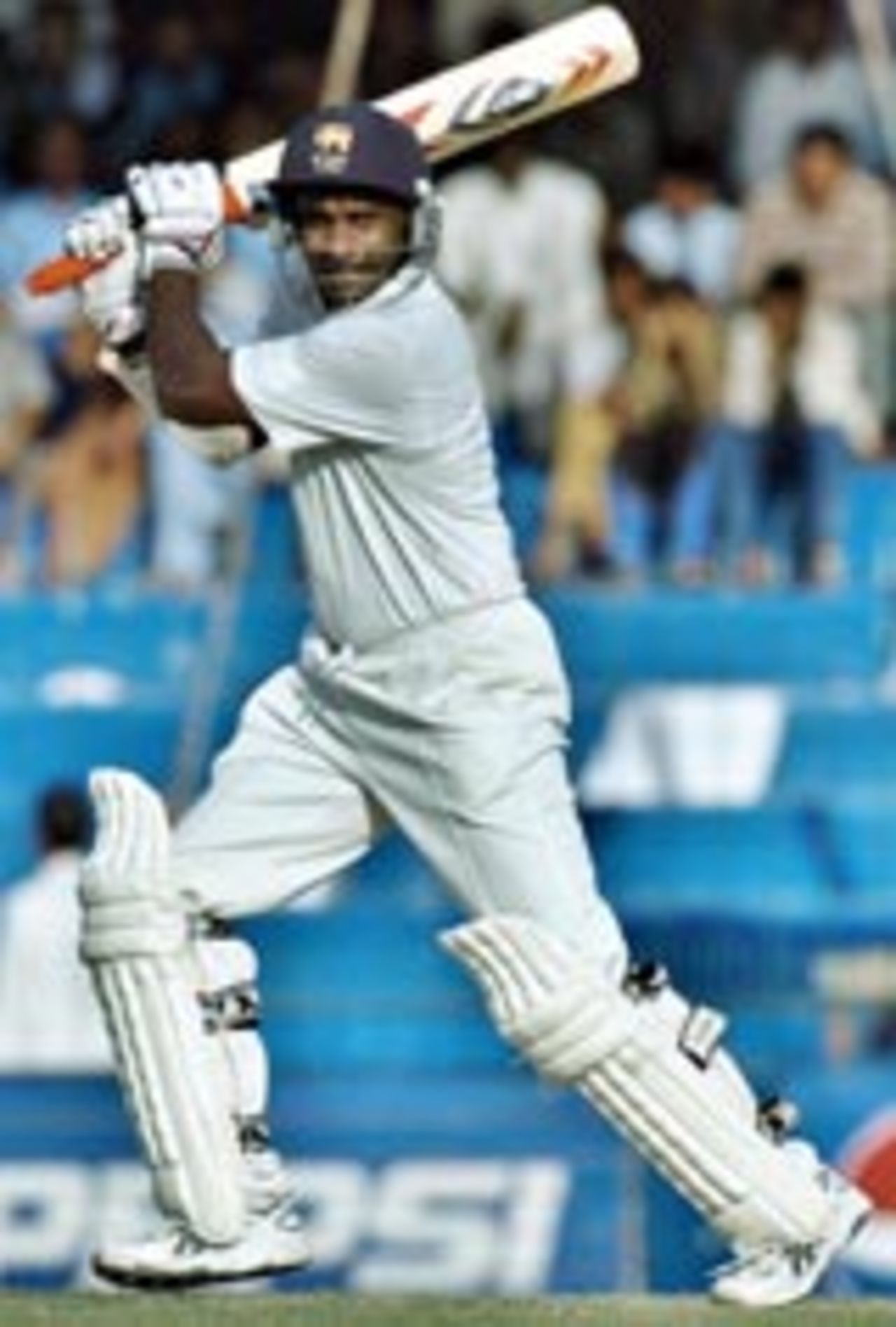 Sanath Jayasuriya drives on the off side, Pakistan v Sri Lanka, 1st Test, Faisalabad, October 22, 2004