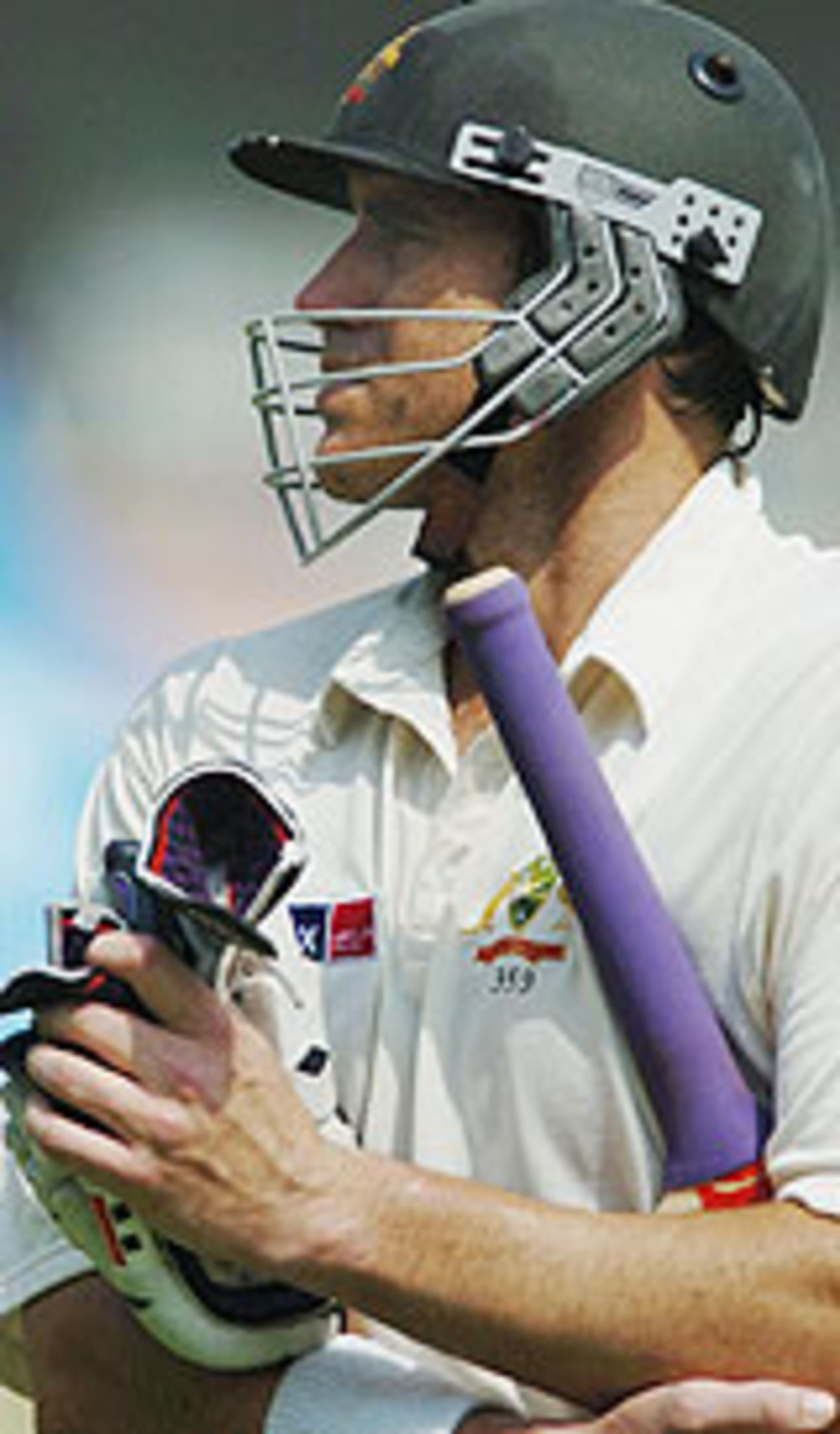 Matthew Hayden walks back after being dismissed, India v Australia, 2nd Test, Nagpur, October 25, 2004
