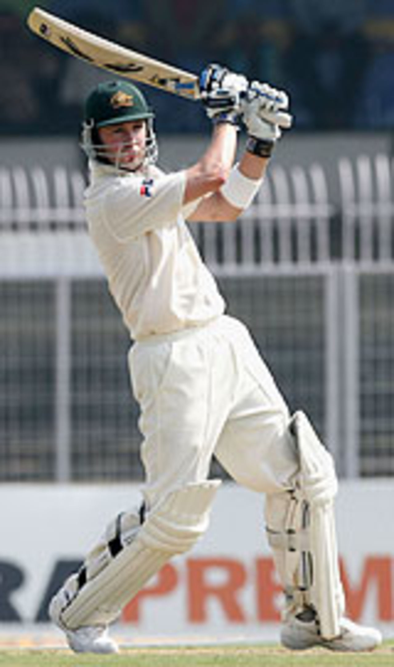 Michael Clarke plays an elegant square-drive, India v Australia, 3rd Test, Nagpur, October 27, 2004