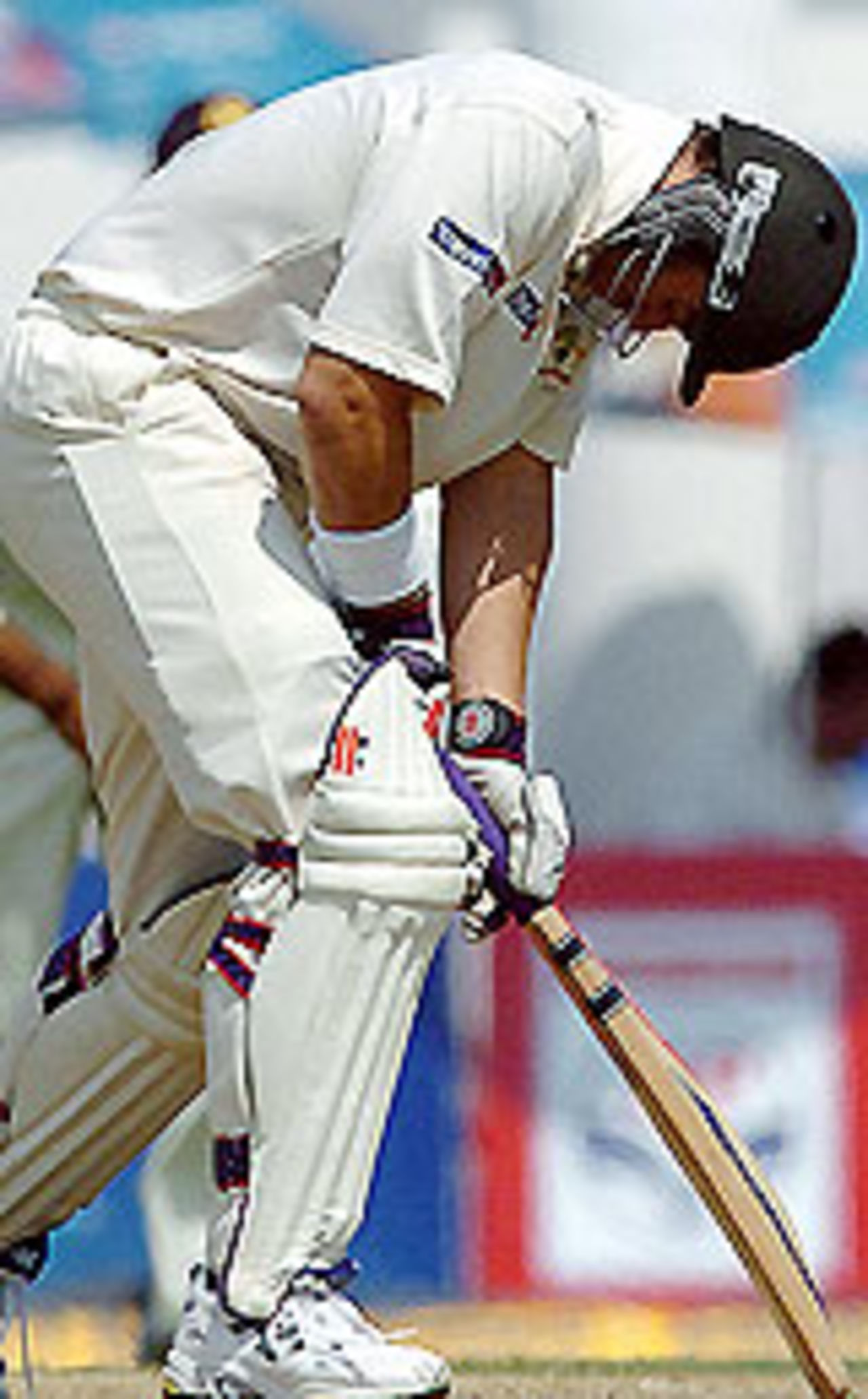 Matthew Hayden loses his middle stump in the second innings, India v Australia, 3rd Test, Nagpur, October 28 2004