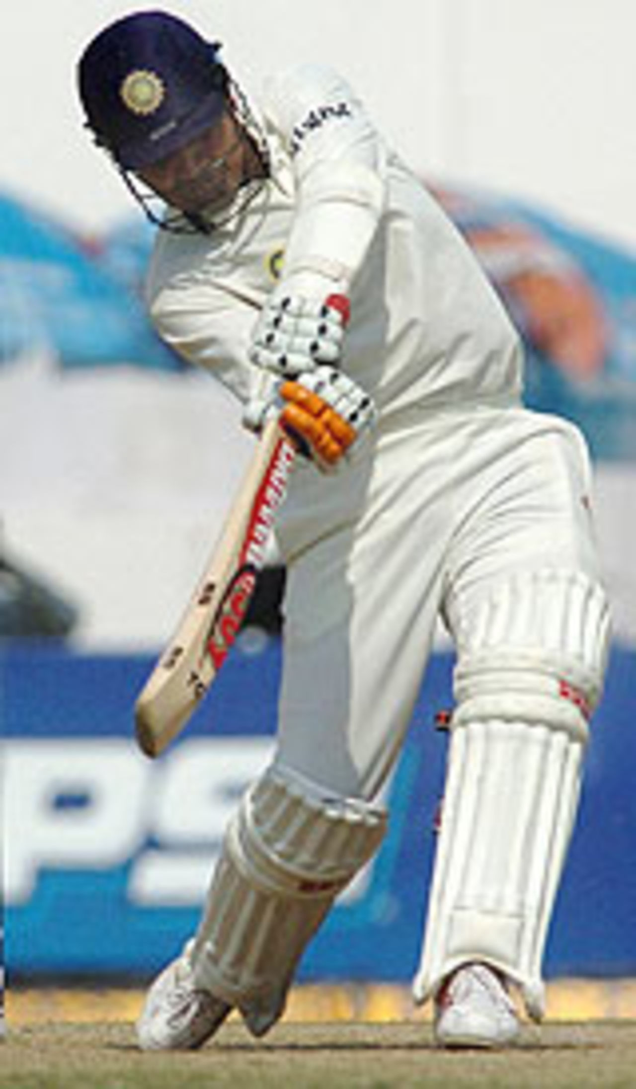 Virender Sehwag smashes one to the off side, India v Australia, 3rd Test, Nagpur, 4th day, October 29, 2004