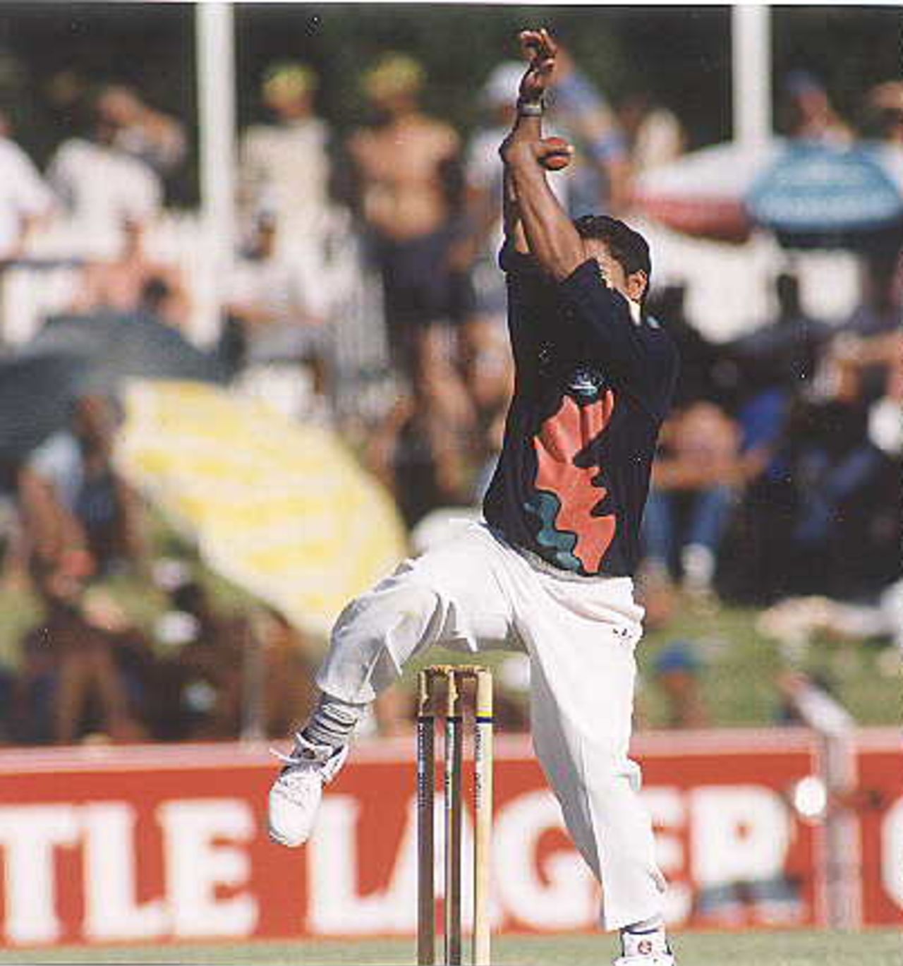 Paul Adams bowling, 1996