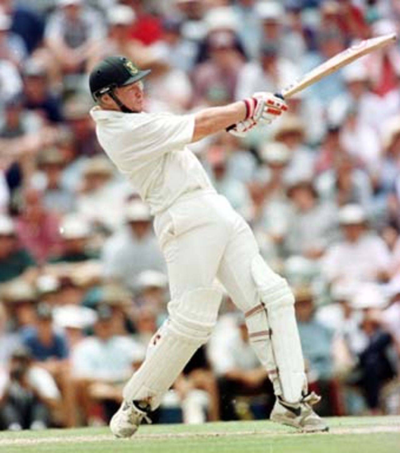 Darryl Cullinan smashes a 6 on his way to a century, the first of the tour... South Africa v Chairman's XI at Lilac Hill, Perth Tuesday November 25th 1997
