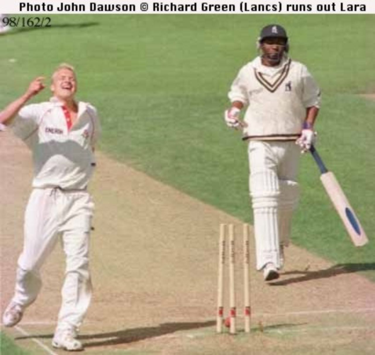 Richard Green runs out Lara
