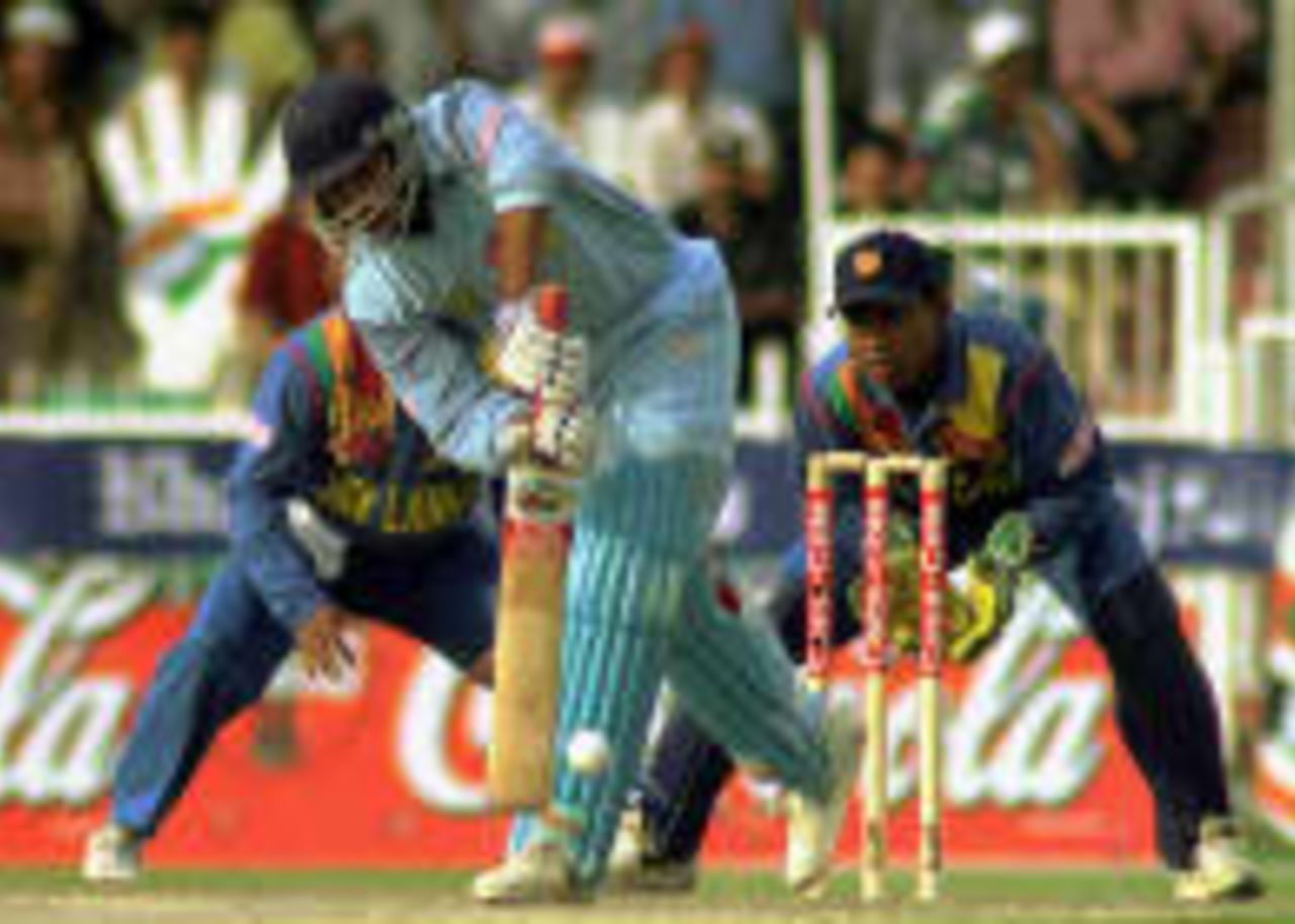 Ajay Jadeja in action against Sri Lanka