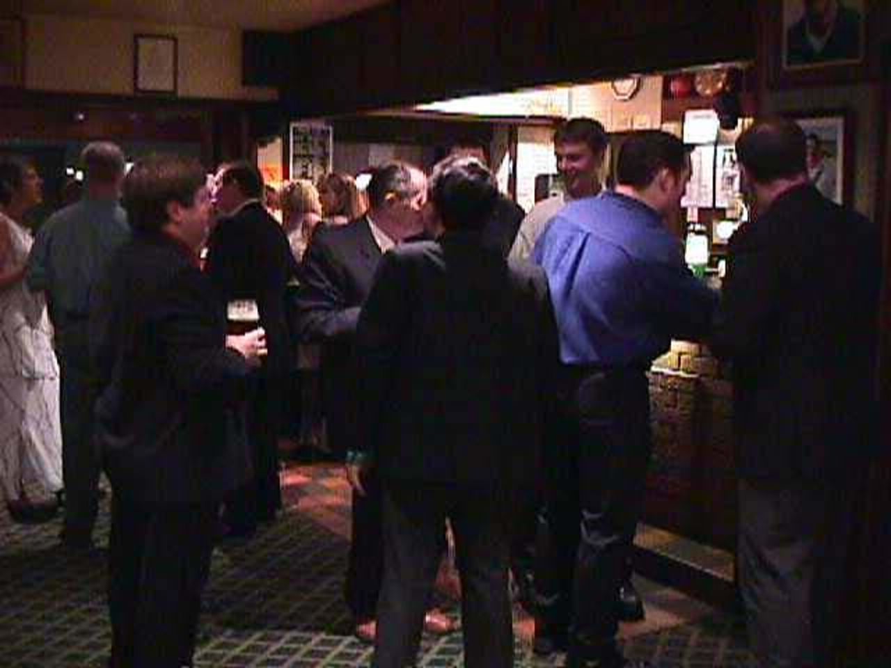 Bacup Members enjoy a drink before the dinner