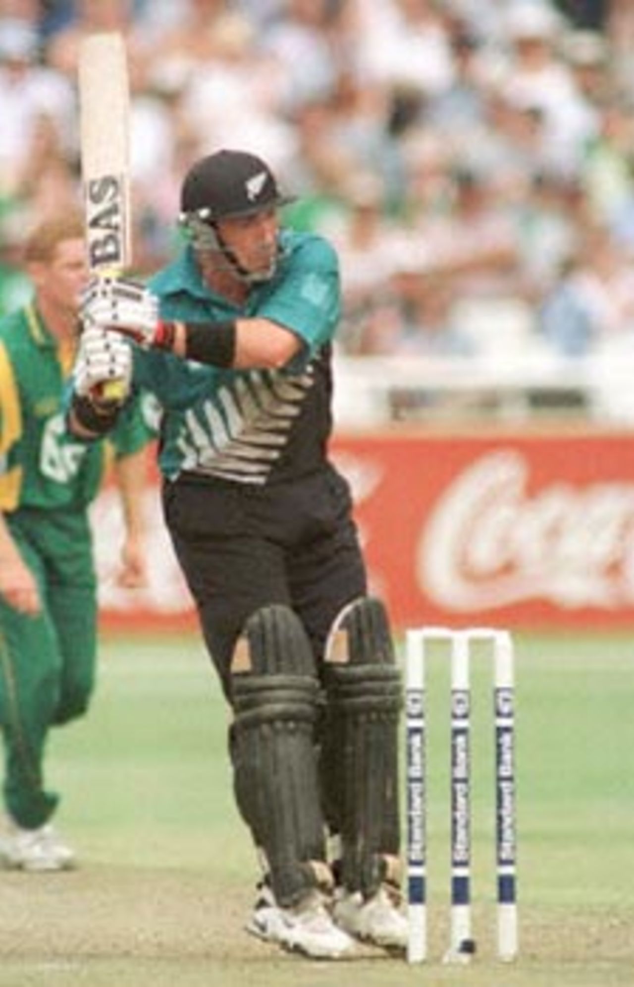 Twose punches the ball of the back foot towards point. New Zealand in South Africa 2000/01, 6th One-Day International, South Africa v New Zealand, Newlands, Cape Town, 04 November 2000