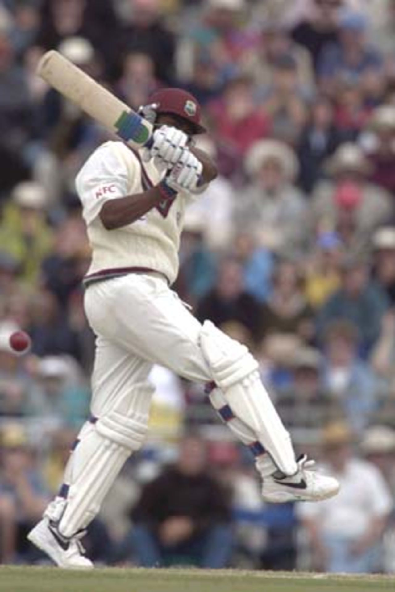 07 Nov 2000: Brian Lara for the West Indies on his way to 108 runs in the match between the Australian Cricket Board's Chairman's Xi and the West Indies at LilacHill in Perth, Australia.