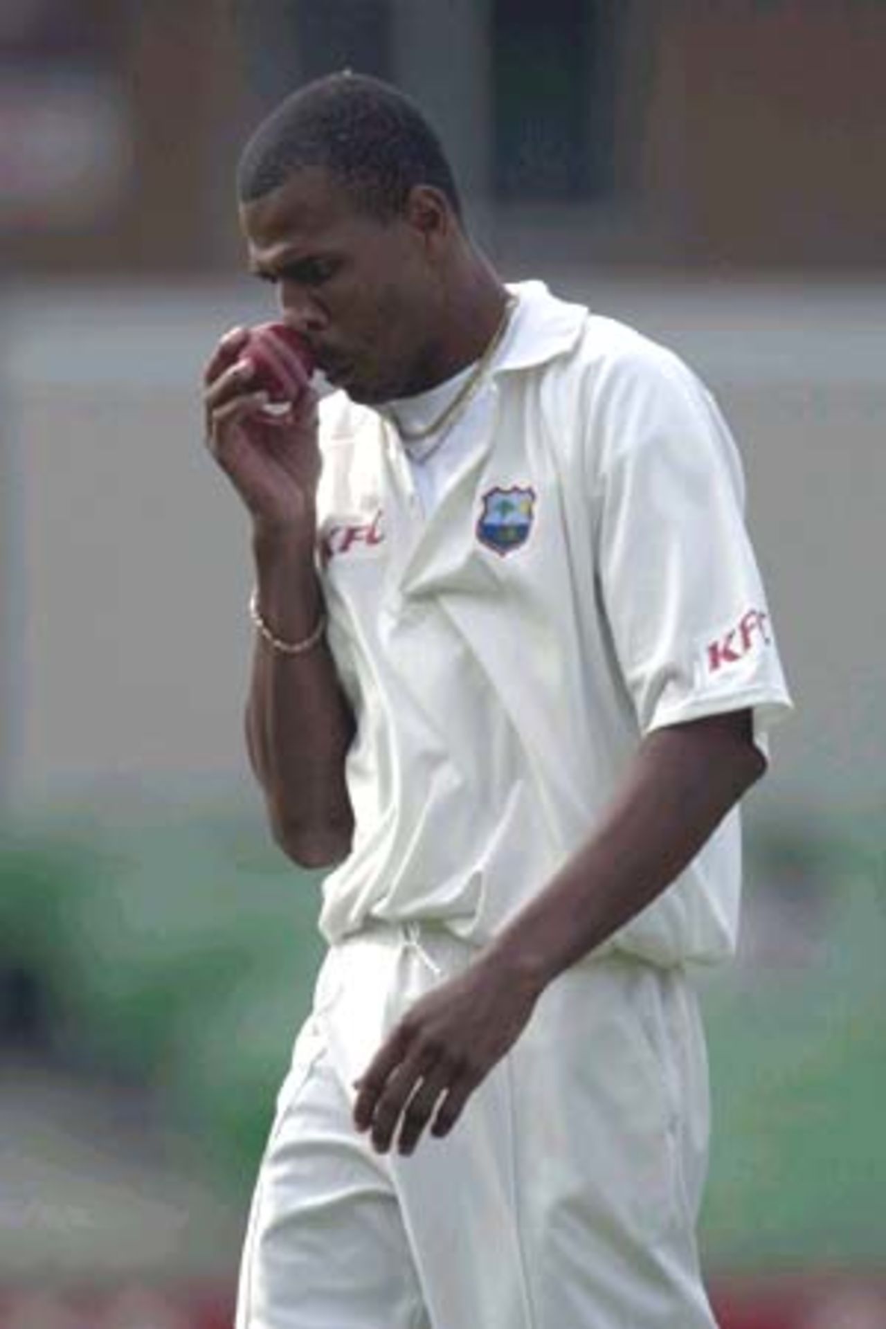 09 Nov 2000: Mervyn Dillon for the West Indies in the match between the Western Warriors and the West Indies at the WACA ground in Perth, Australia.