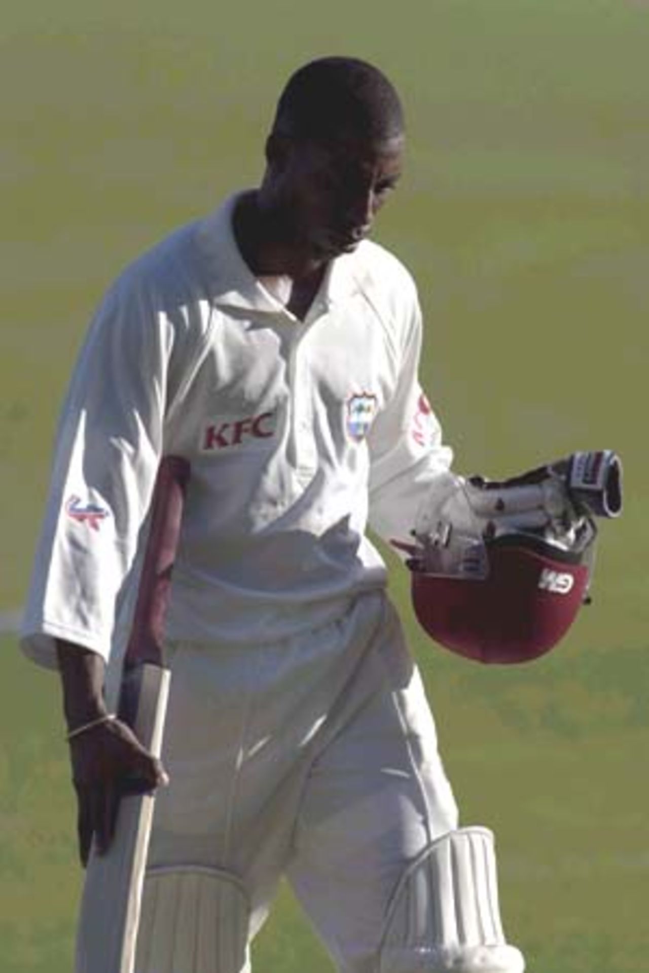 11 Nov 2000: Sherwin Campbell of the West Indies leaves the field after being caught LBW in the match between the Western Warriors and the West Indies at the WACA ground in Perth, Australia.