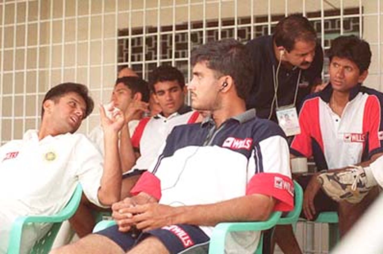 A rather sedate Indian camp at the Bangabandhu Stadium. India in Bangladesh 2000/01, Only Test, Bangladesh v India Bangabandhu National Stadium, Dhaka, 10-14 Nov 2000 (Day 3)