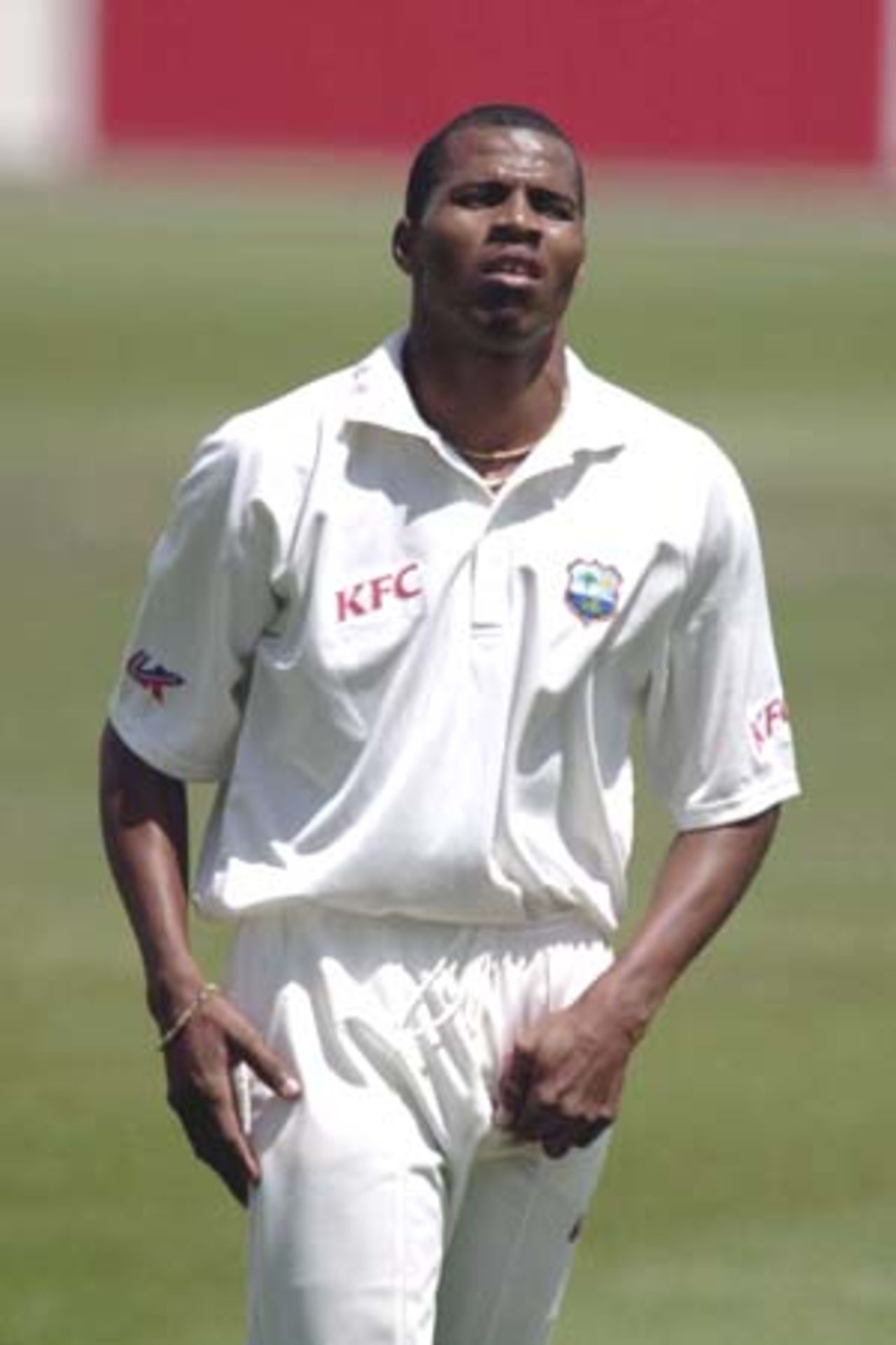 12 Nov 2000: Mervyn Dillon of the West Indies in the match between the Western Warriors and the West Indies at the WACA ground in Perth, Australia.