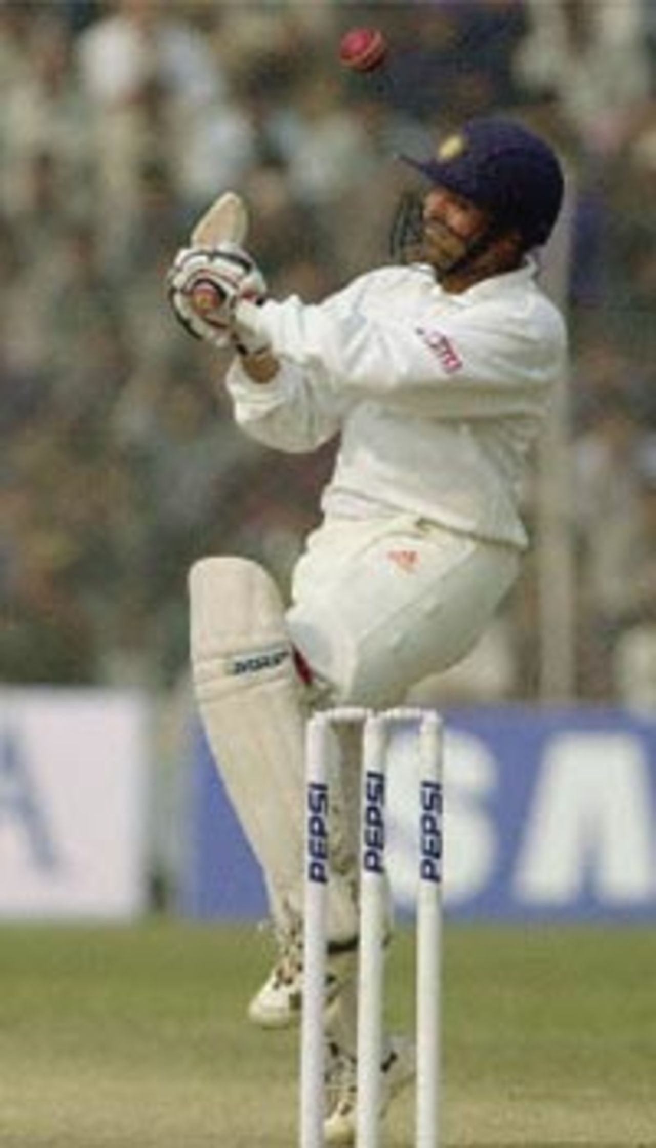 Tendulkar tries to hook a Heath Streak delivery, Zimbabwe in India, 2000/01, 1st Test, India v Zimbabwe, Feroz Shah Kotla, Delhi, 18-22 November 2000 (Day 5).