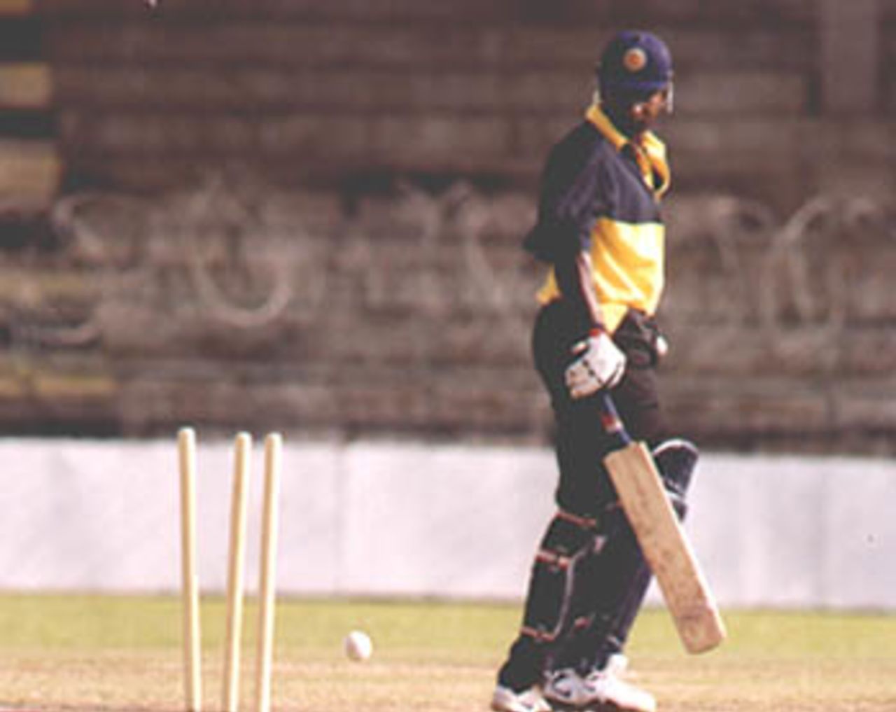 Avishka Gunawardane dismissed cheaply, in the Premier Limited Over Tournament semi finals