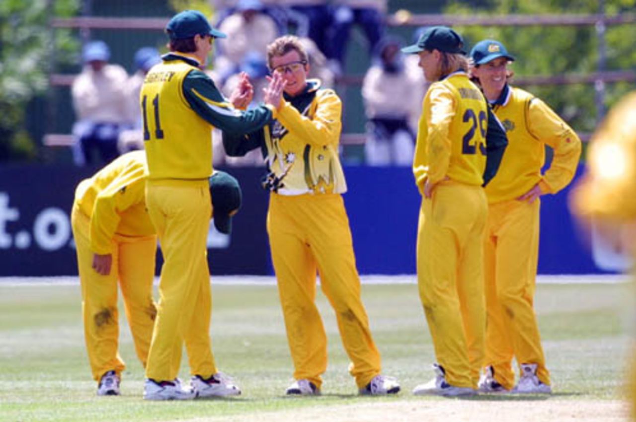New Zealand v Australia opening match of the CricInfo Women's World Cup 2000 played at the BIL Oval of Lincoln University