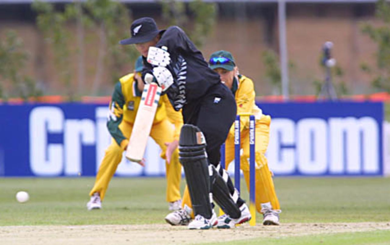 New Zealand v Australia opening match of the CricInfo Women's World Cup 2000 played at the BIL Oval of Lincoln University