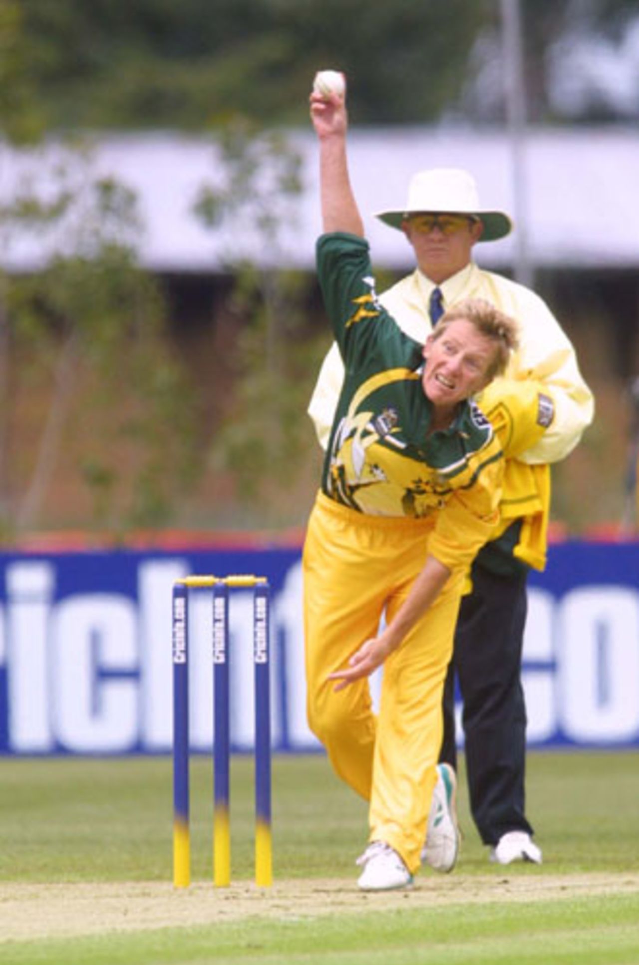 New Zealand v Australia opening match of the CricInfo Women's World Cup 2000 played at the BIL Oval of Lincoln University