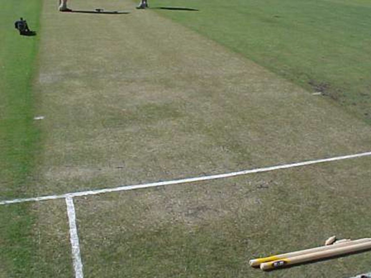 The pitch from the Duckpond End at Port Elizabeth before the start of play on Day 1 of the 2nd Test, New Zealand v South Africa, 30th November 2000