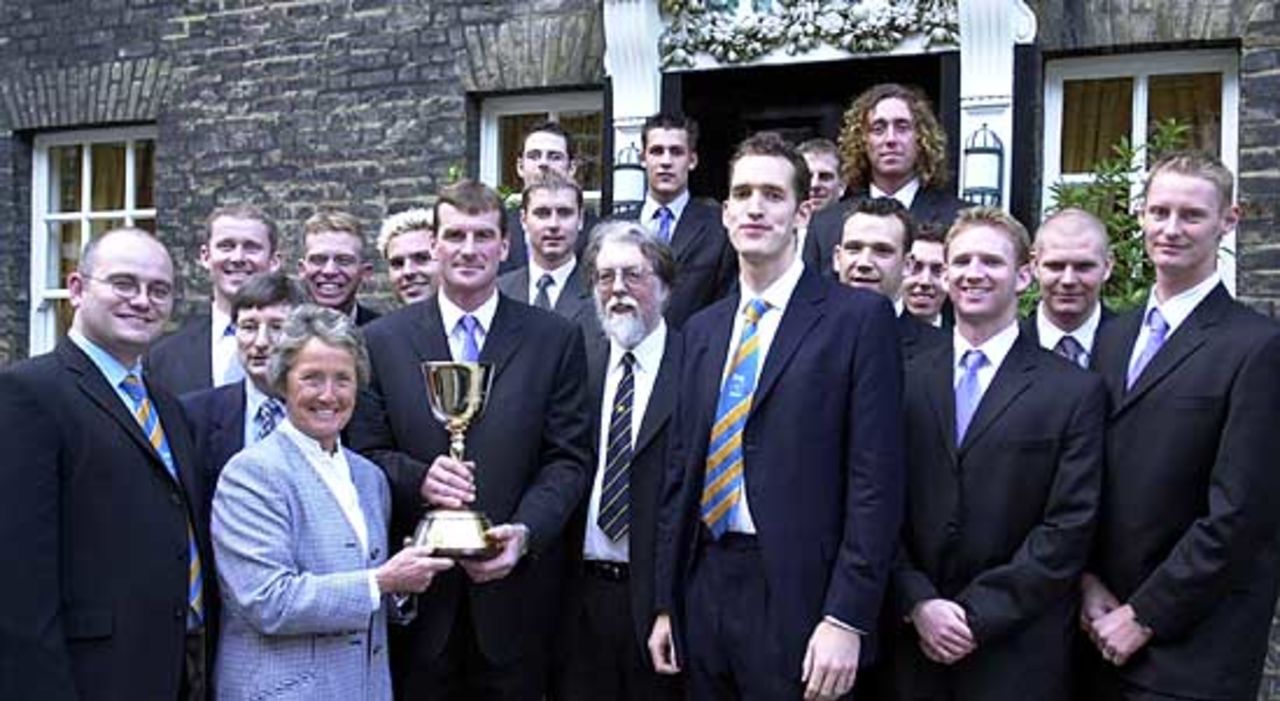 Taken on the occasion of the presentation of the Lord's Taverners Trophy to the CricInfo County Champions, 1 November 2001